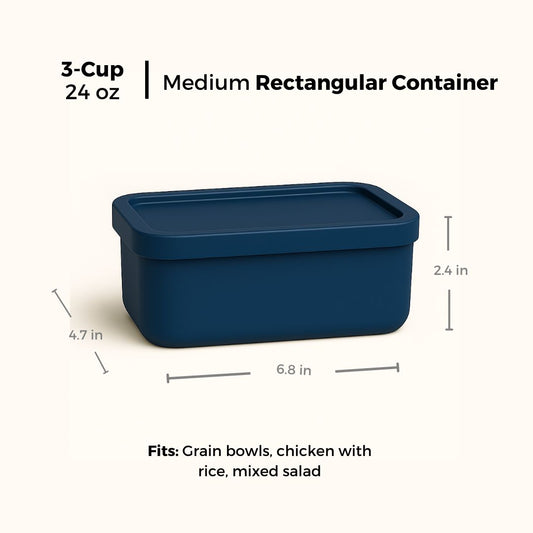 Medium Rectangular Container - 24 oz