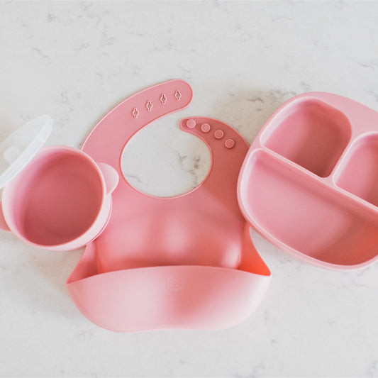 Baby Feeding Set | Suction Plate, Bowl & Silicone Bib