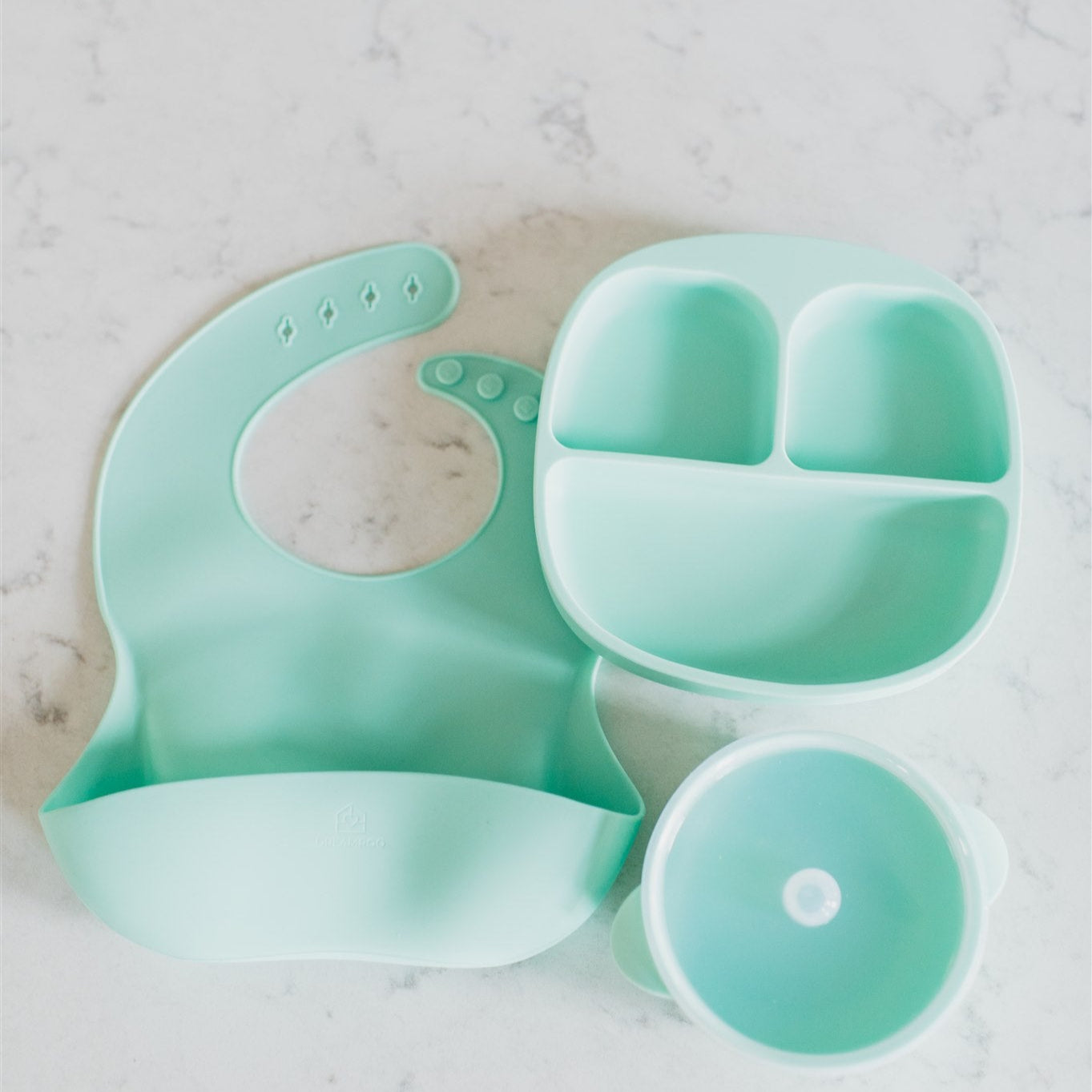 Baby Feeding Set | Suction Plate, Bowl & Silicone Bib