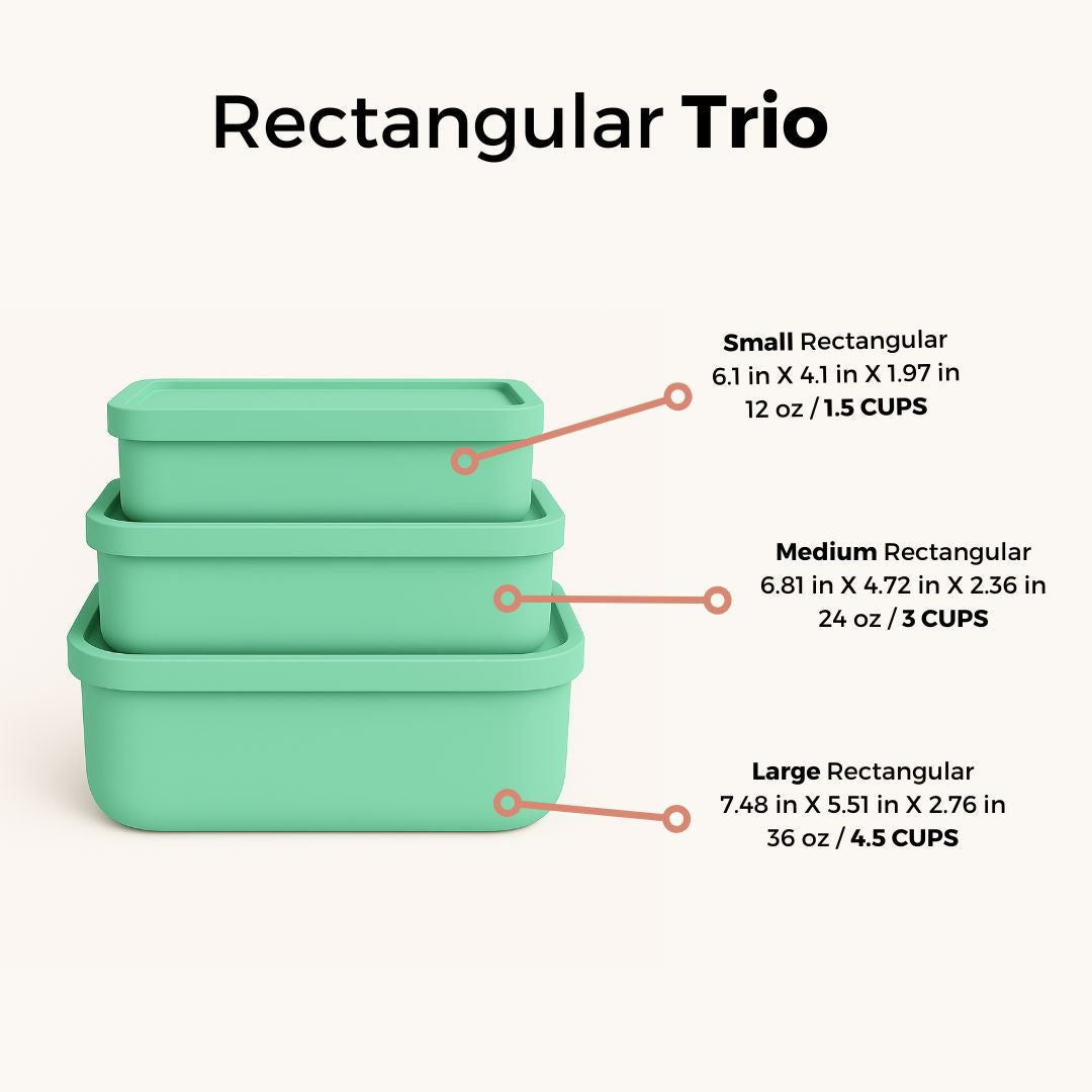 Rectangle Food Storage Trio