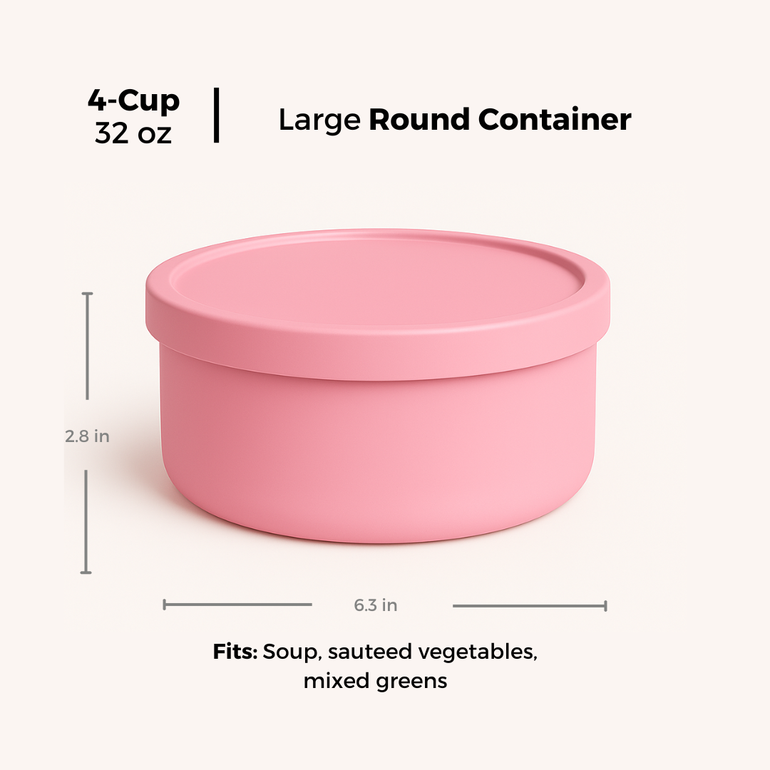 Round Silicone Food Storage Containers