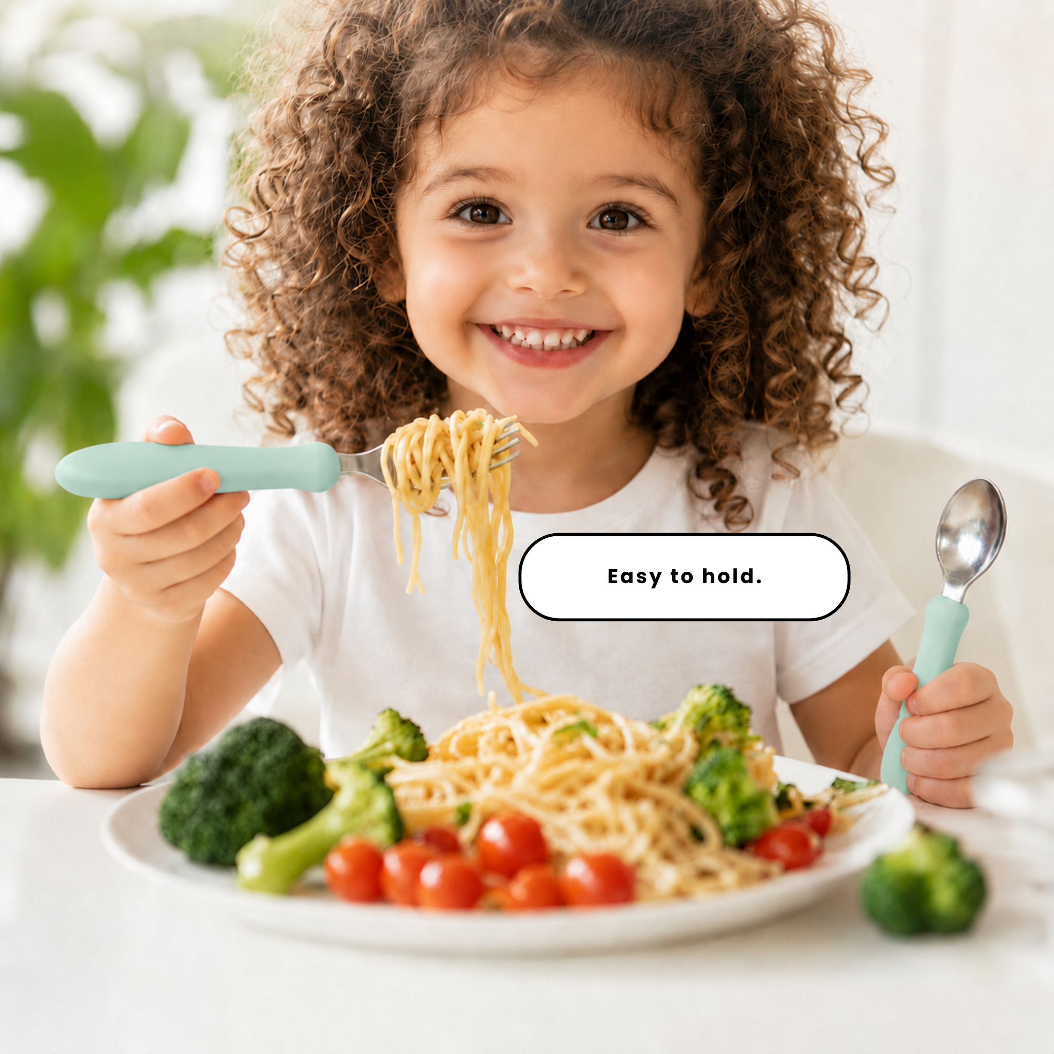 Starter Utensil Set | Baby Spoon & Fork with Silicone Handles