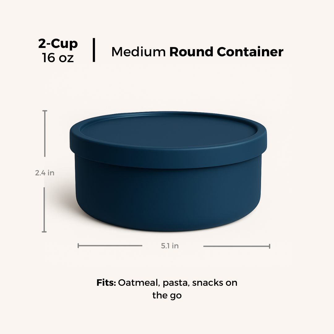 Round Silicone Food Storage Containers