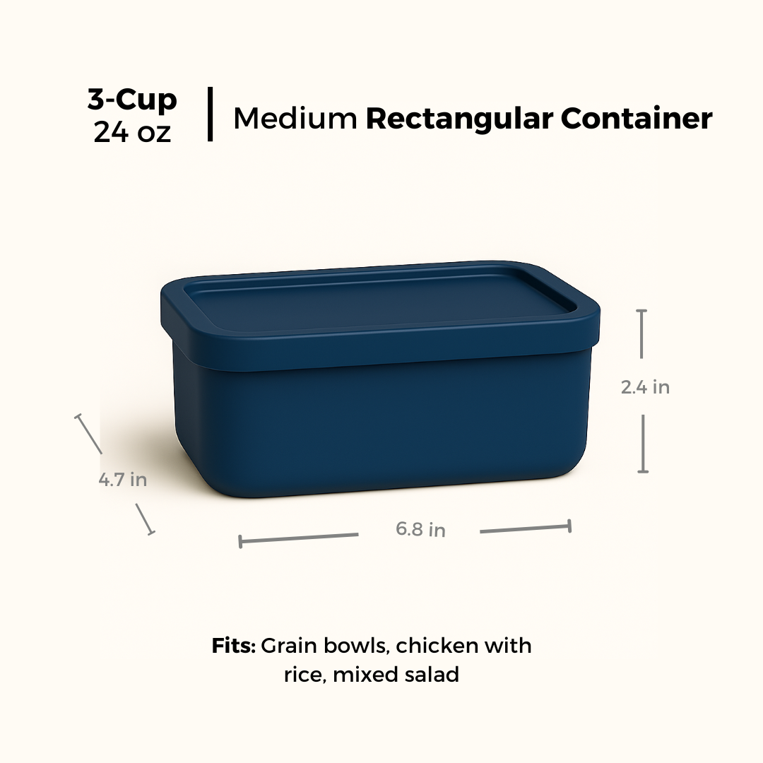 Rectangle Silicone Food Storage Container