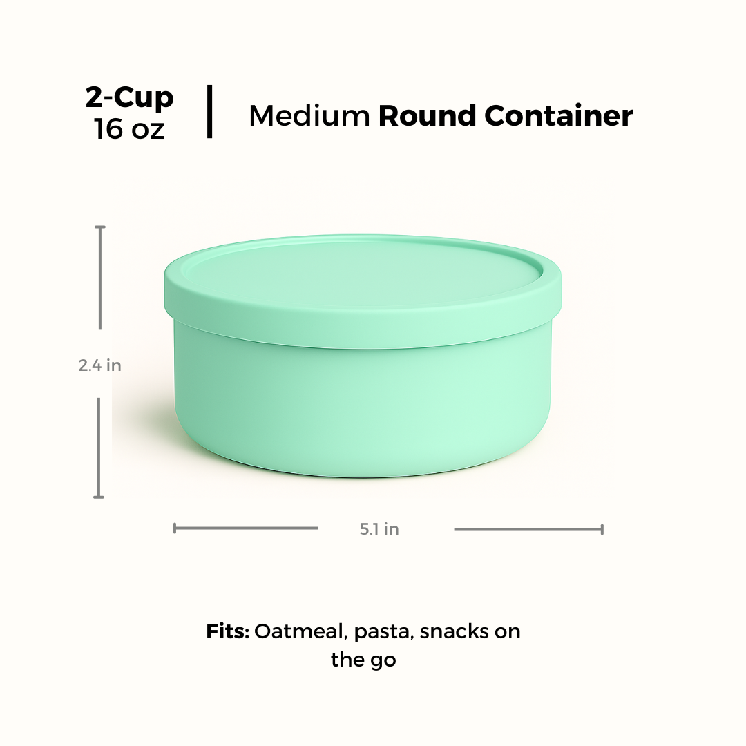 Round Silicone Food Storage Containers