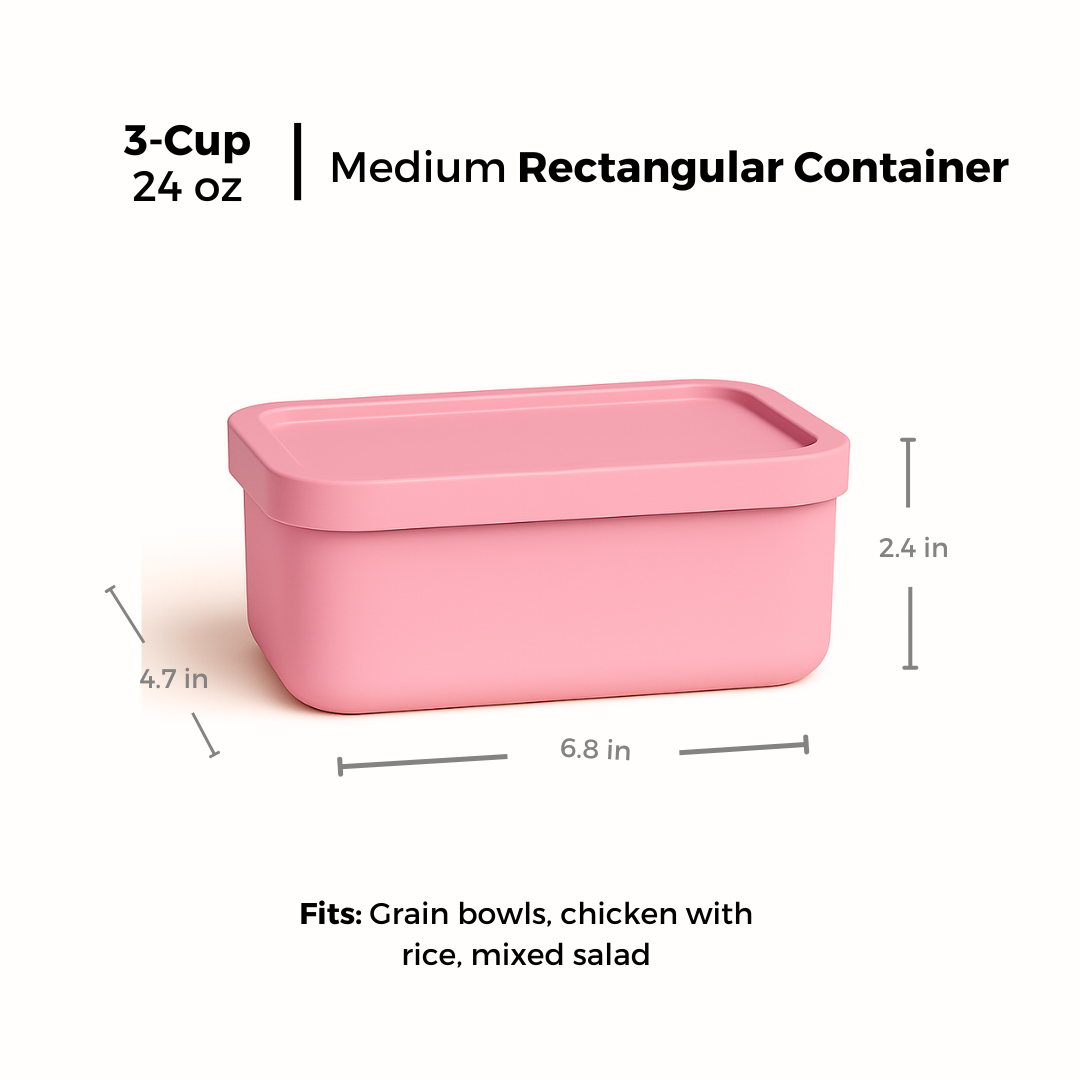 Rectangle Silicone Food Storage Container