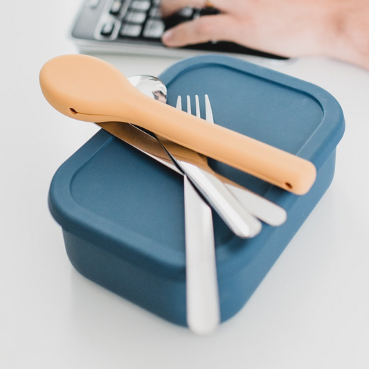 Mealtime Bundle: Leak-proof Bento Box & Travel Utensil Set with Case