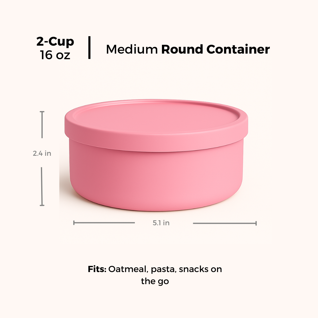 Round Silicone Food Storage Containers