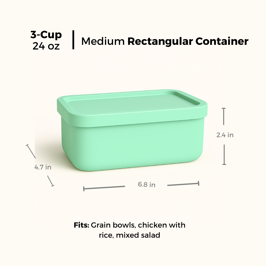 Rectangle Silicone Food Storage Container