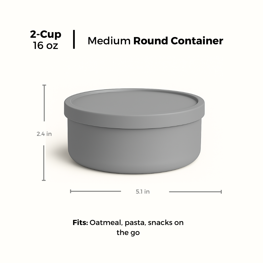 Round Silicone Food Storage Containers