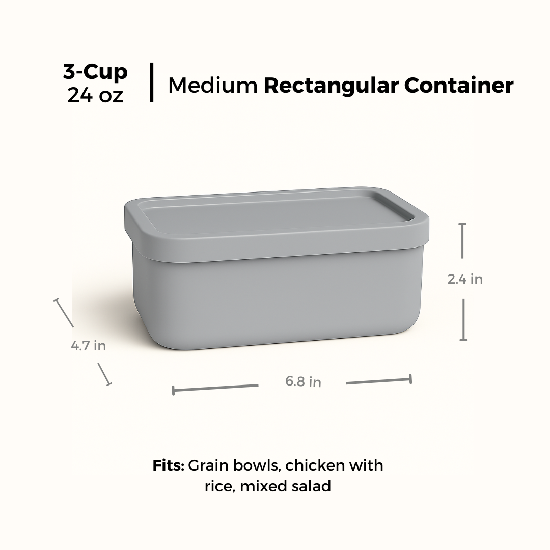 Rectangle Silicone Food Storage Container