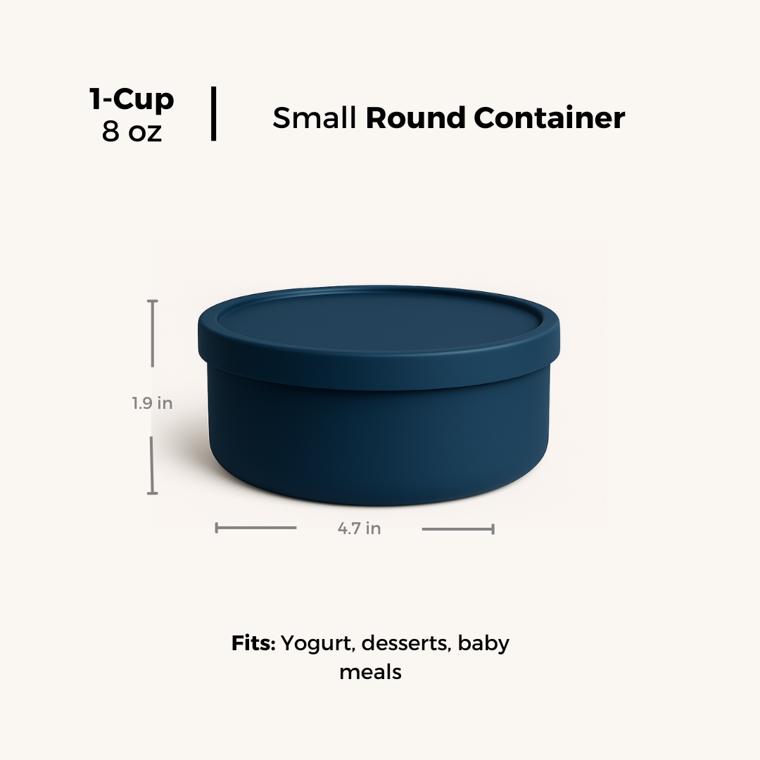 Round Silicone Food Storage Containers