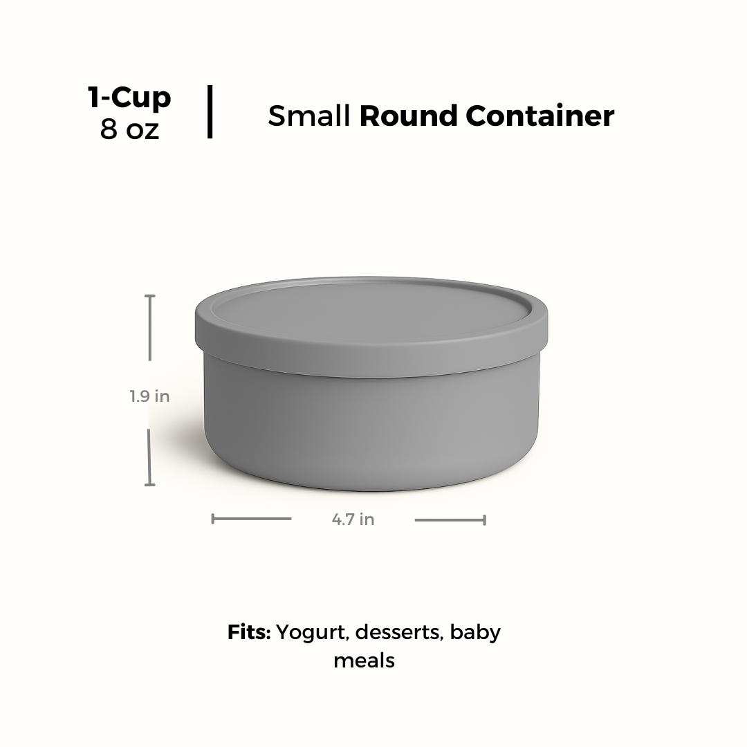 Round Silicone Food Storage Containers