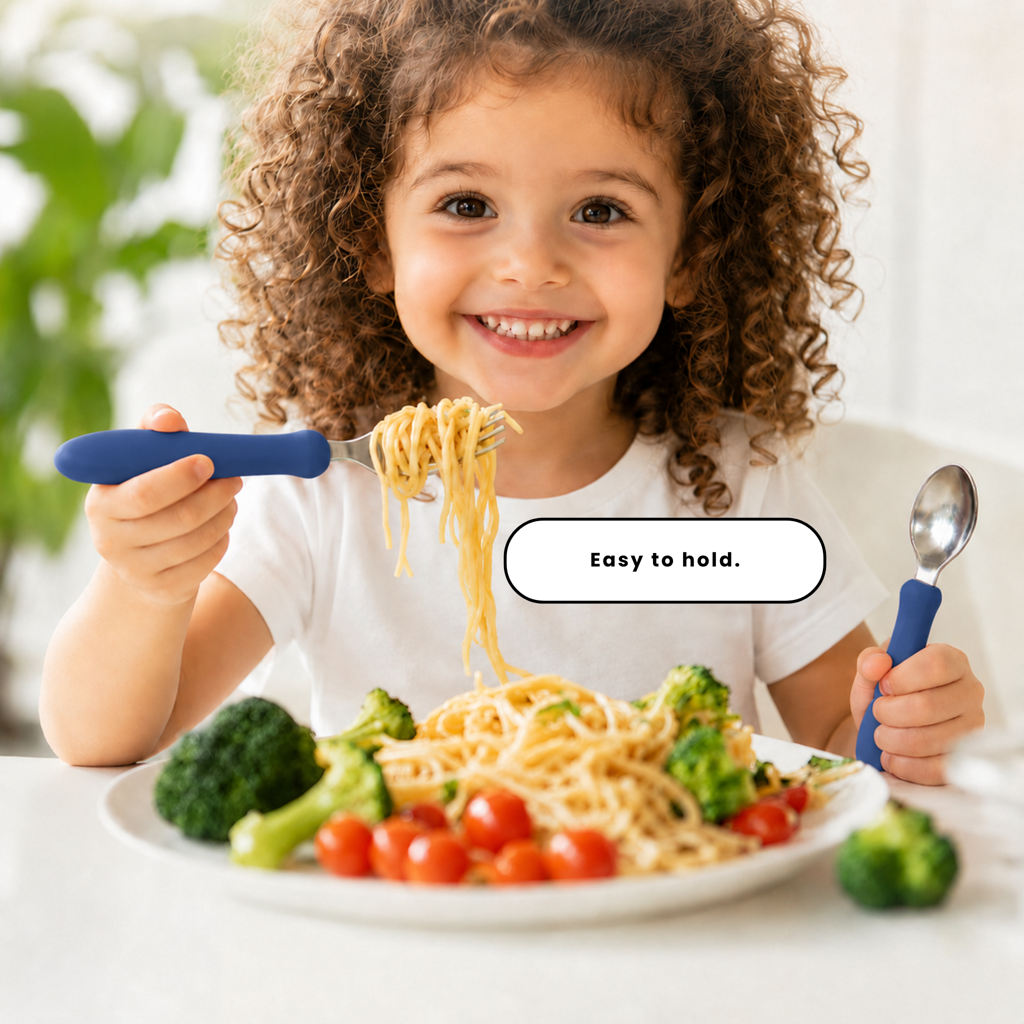 Starter Utensil Set | Baby Spoon & Fork with Silicone Handles