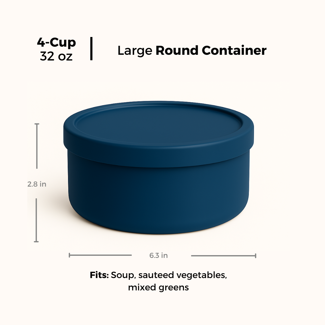 Round Silicone Food Storage Containers