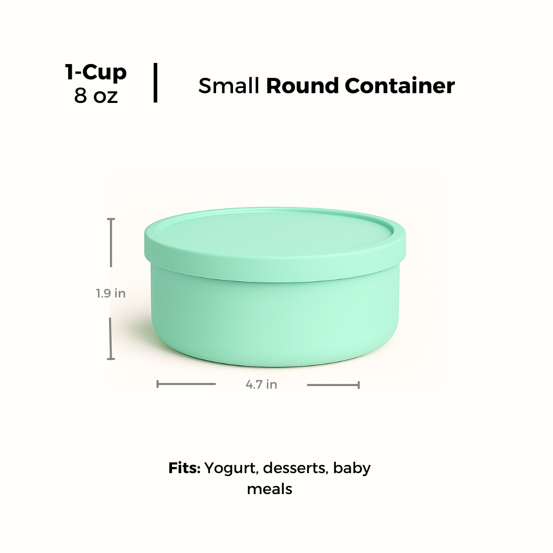 Round Silicone Food Storage Containers