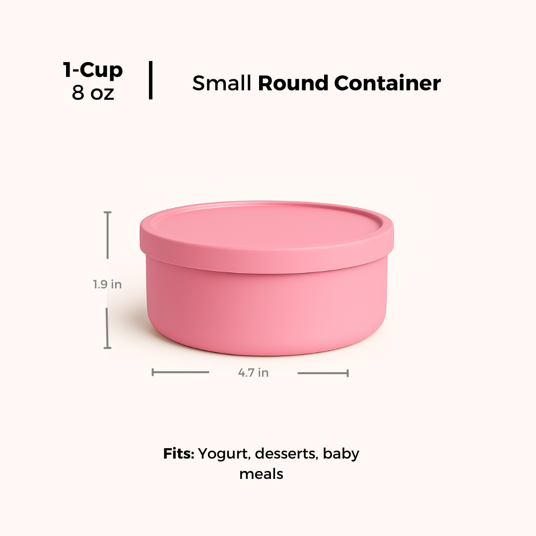 Round Silicone Food Storage Containers