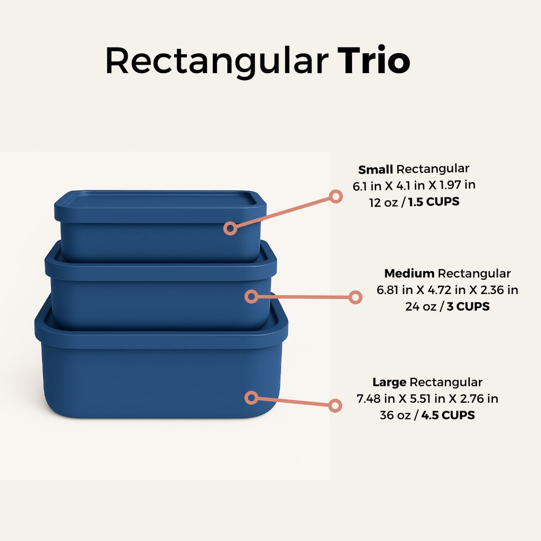 Rectangle Food Storage Trio