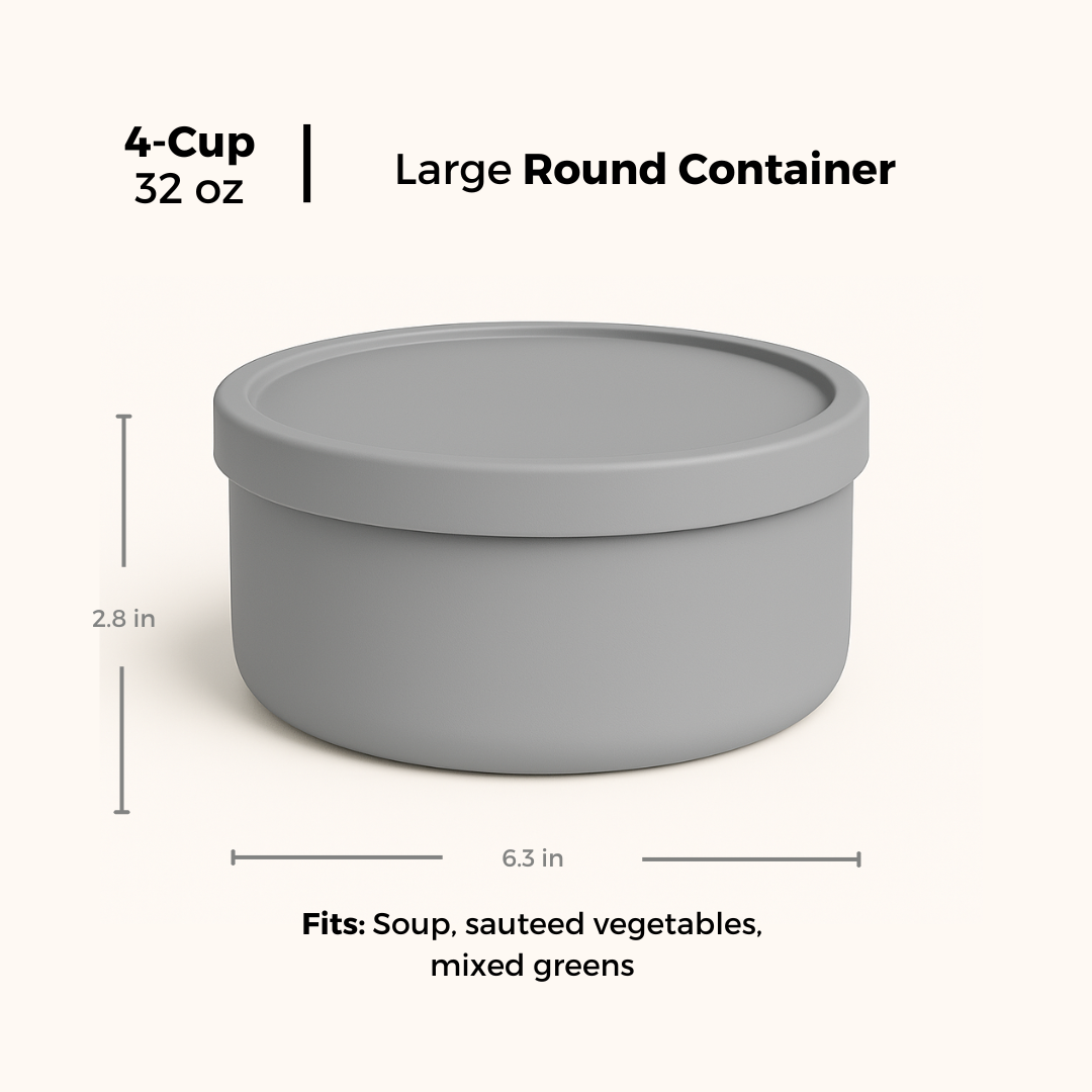 Round Silicone Food Storage Containers