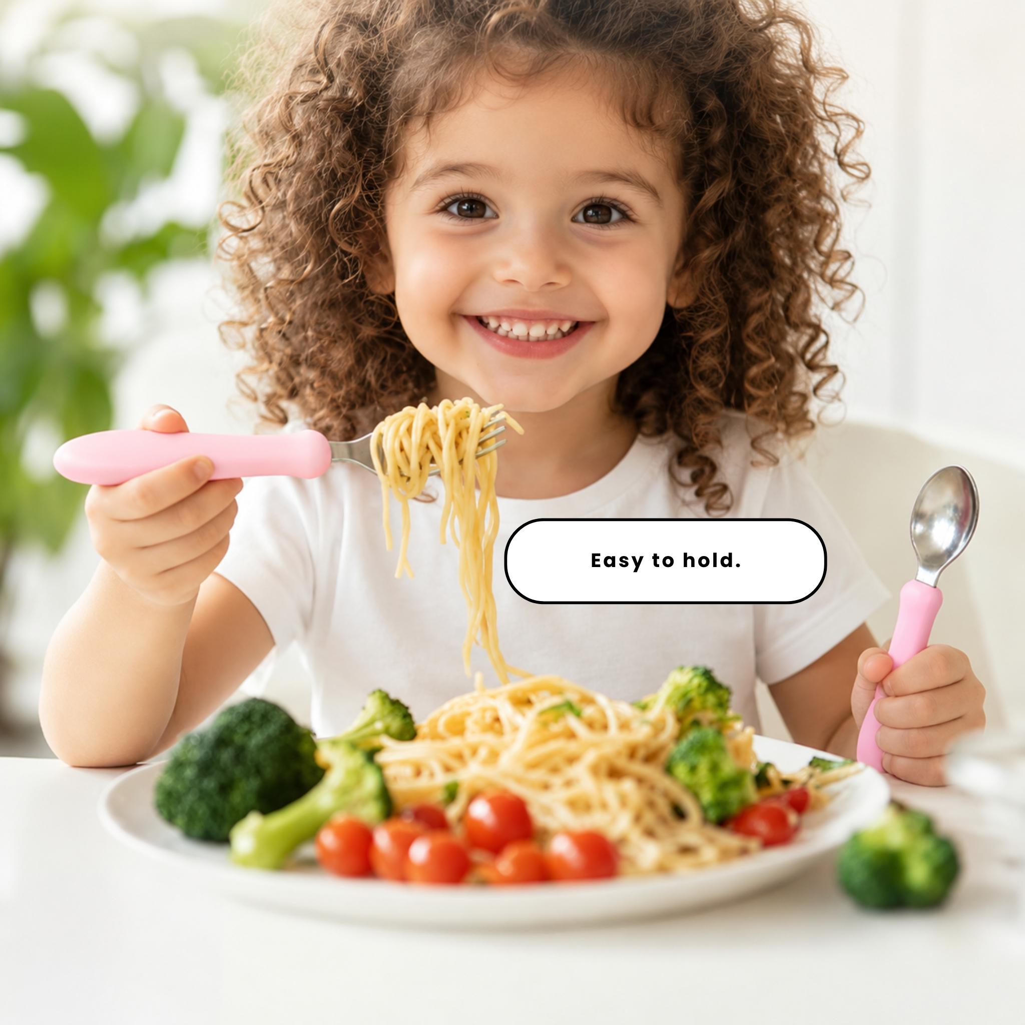 Starter Utensil Set | Baby Spoon & Fork with Silicone Handles