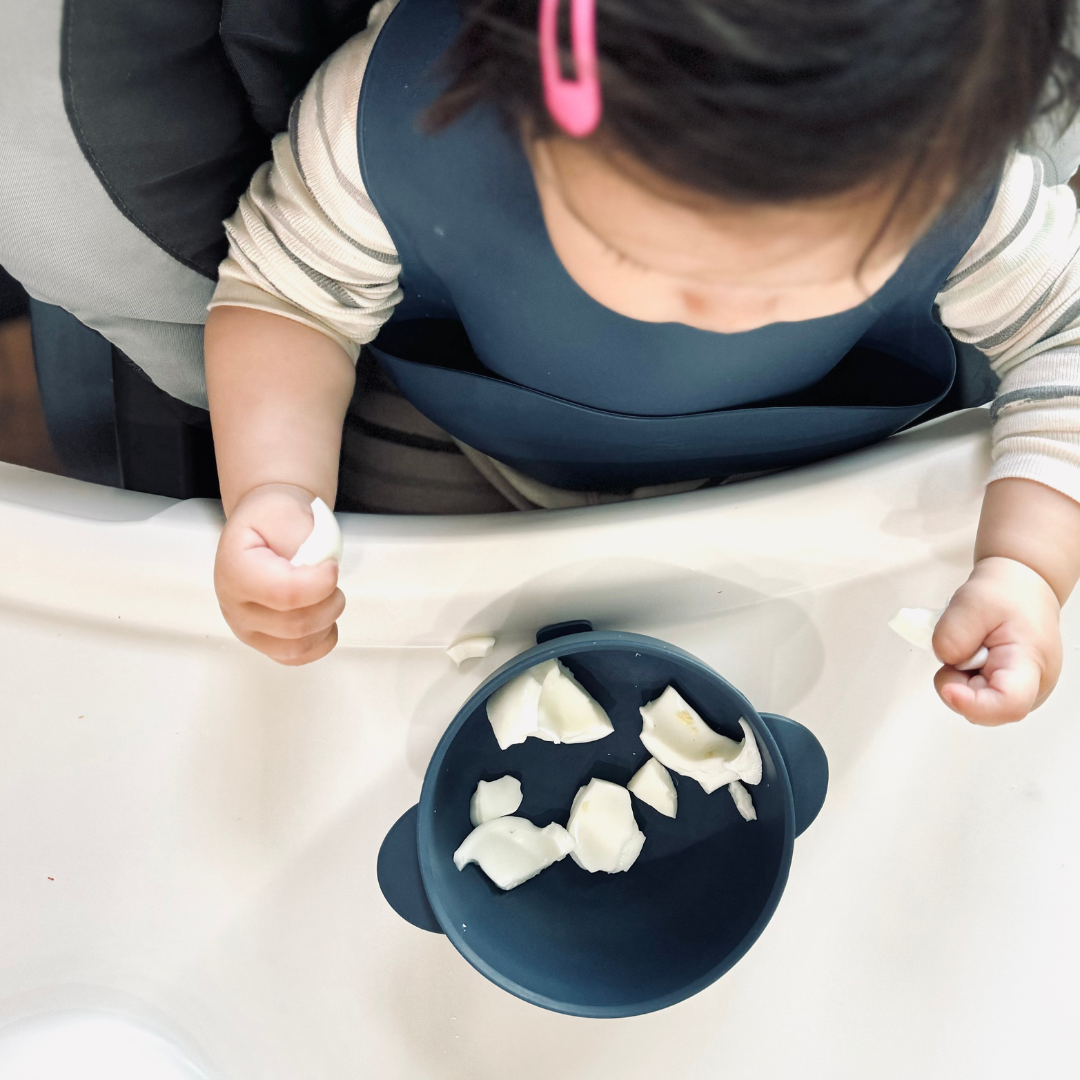 Baby Feeding Set | Silicone Bib & Bowl with Lid