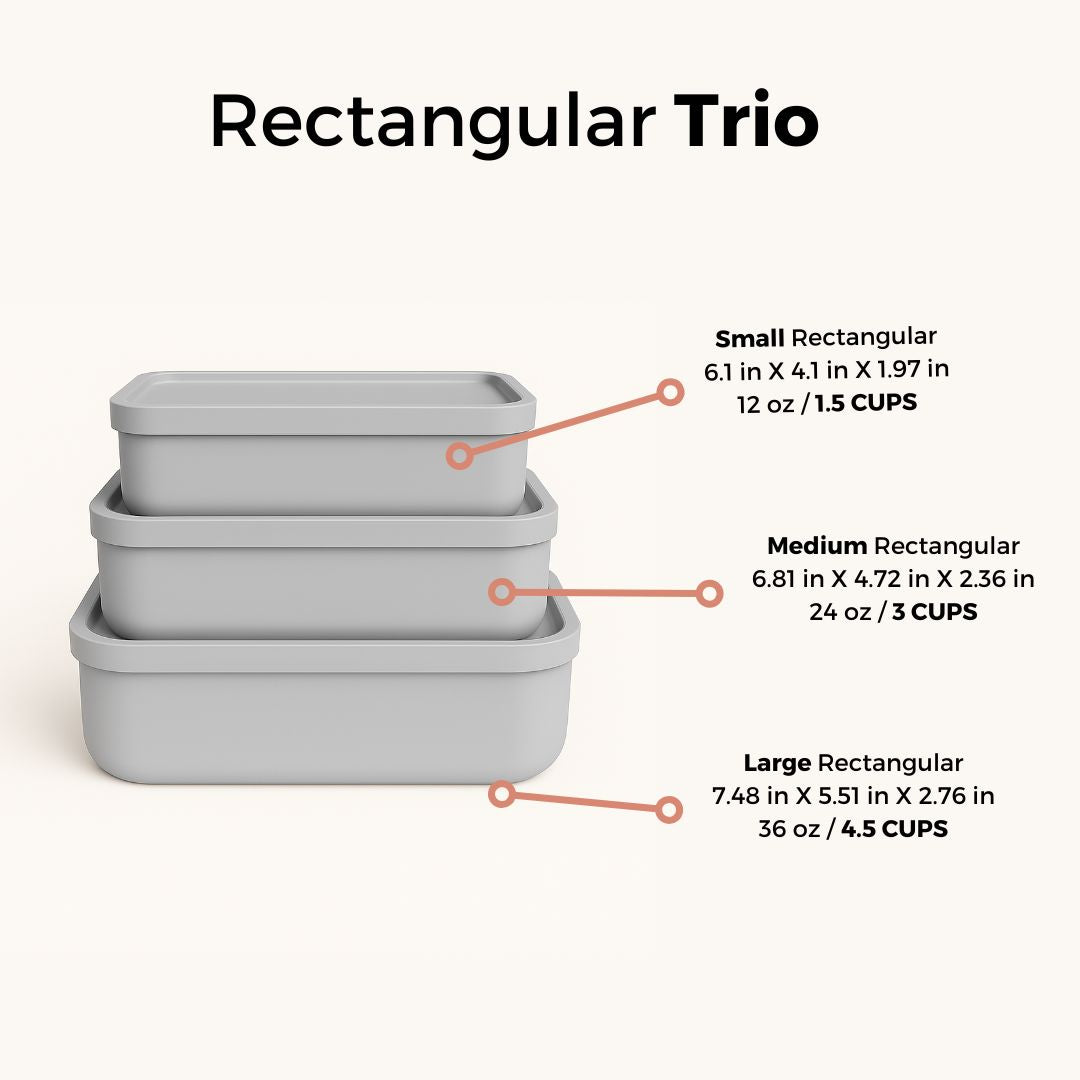 Rectangle Food Storage Trio