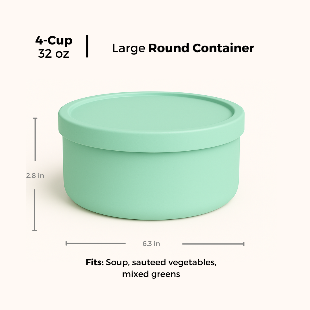 Round Silicone Food Storage Containers