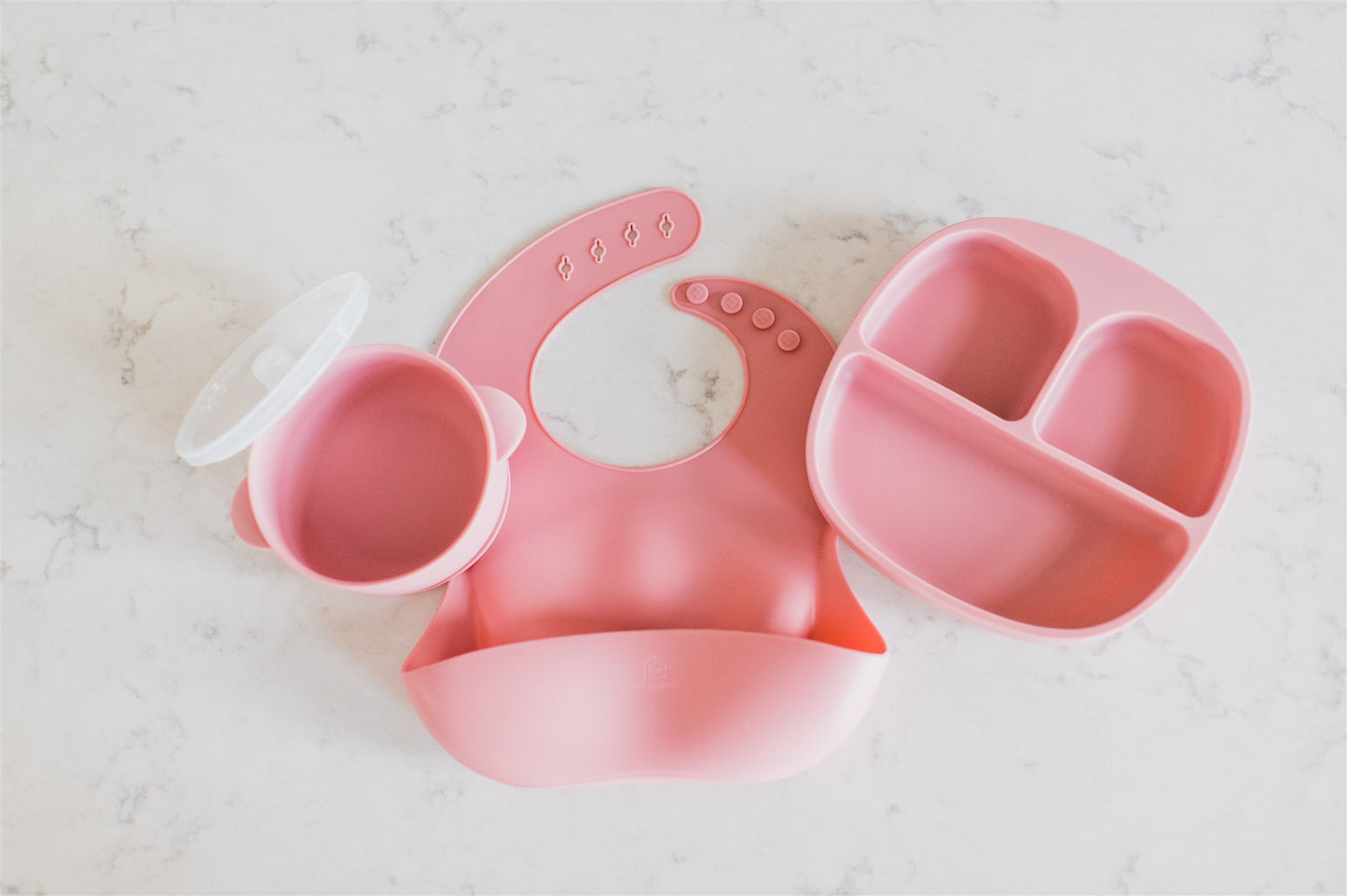 Baby Feeding Set | Suction Plate, Bowl & Silicone Bib