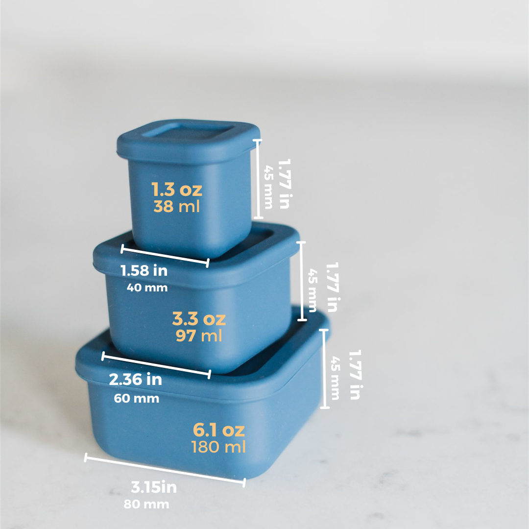 The Square Mini Containers - 3 Piece Set