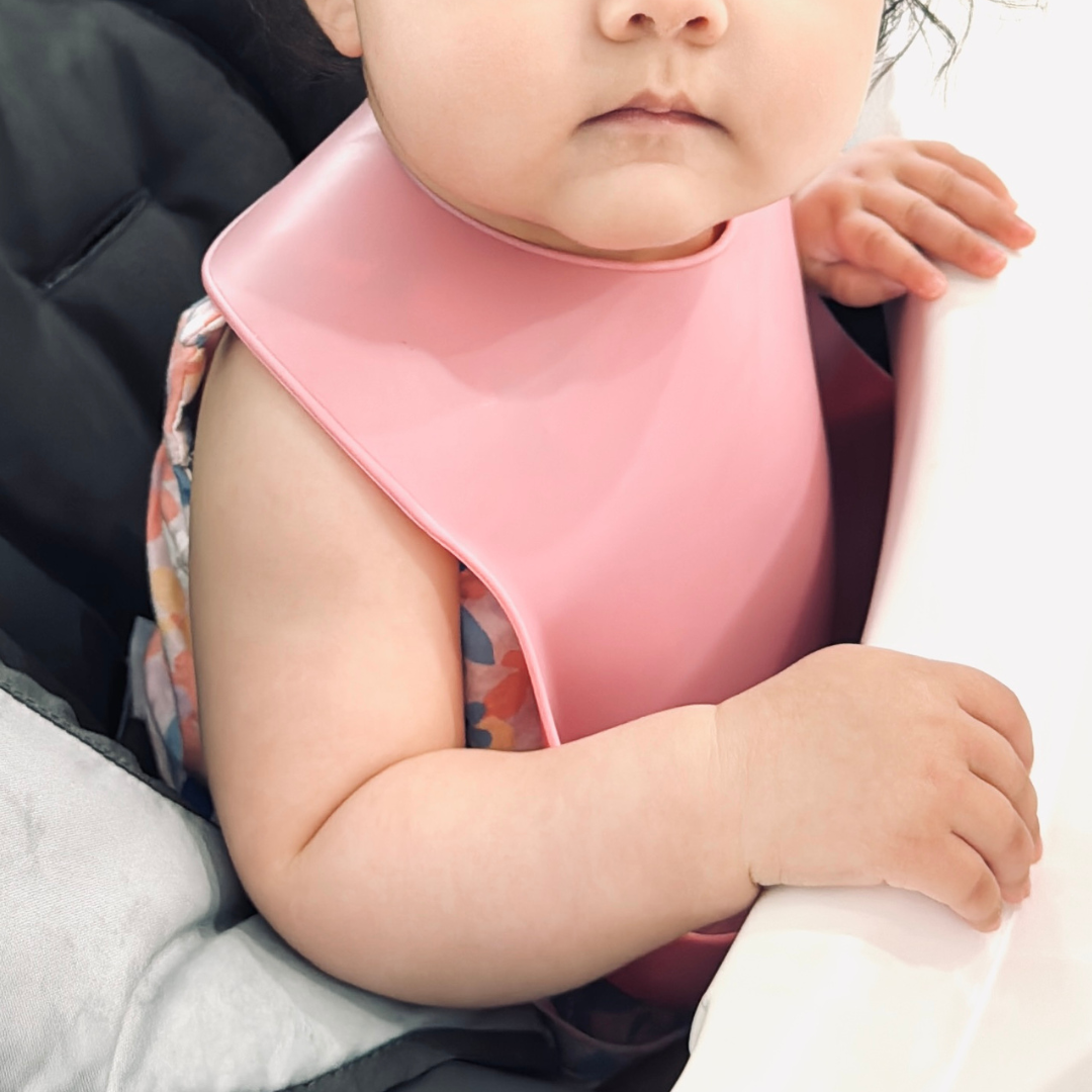 Baby Feeding Set | Silicone Bib & Bowl with Lid