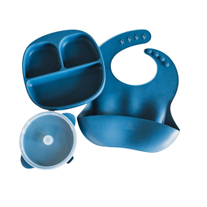 Baby Feeding Set | Suction Plate, Bowl & Silicone Bib