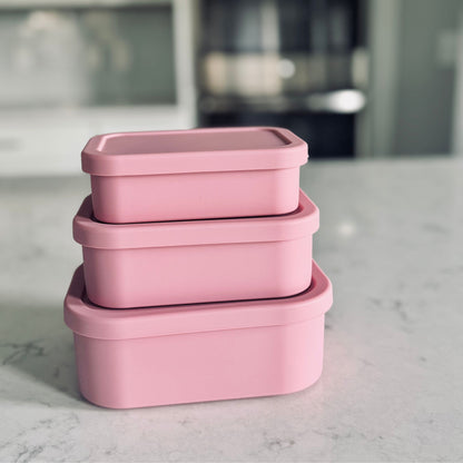 Rectangle Food Storage Trio | 3-Piece Nesting Set