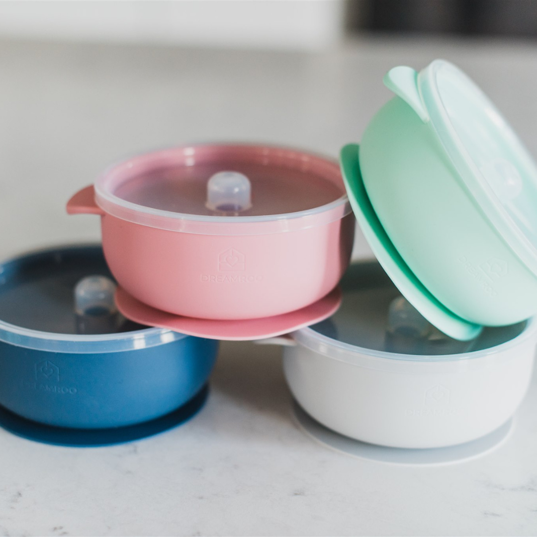 Silicone Suction Bowl with Lid