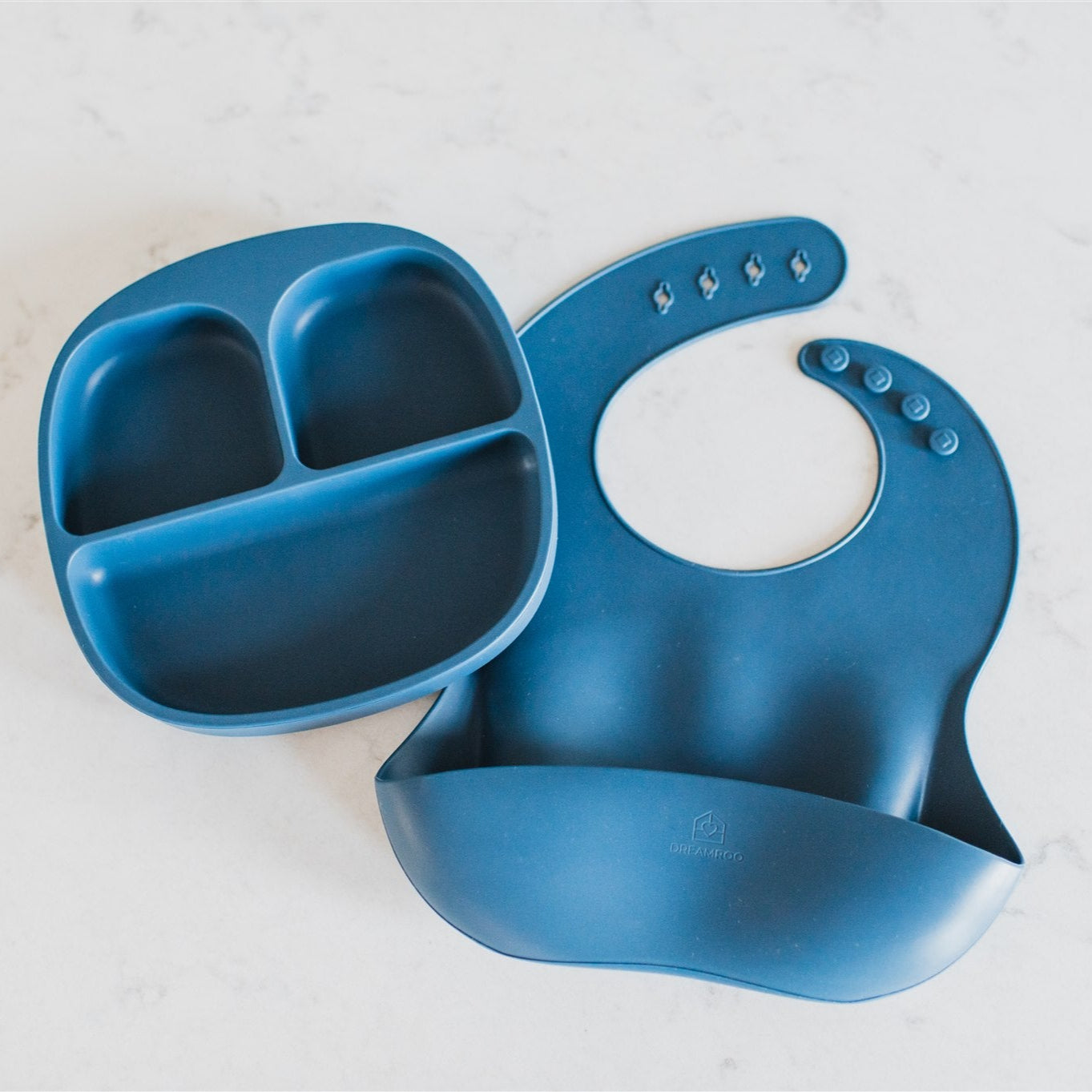 Baby Feeding Set | Suction Plate & Silicone Bib