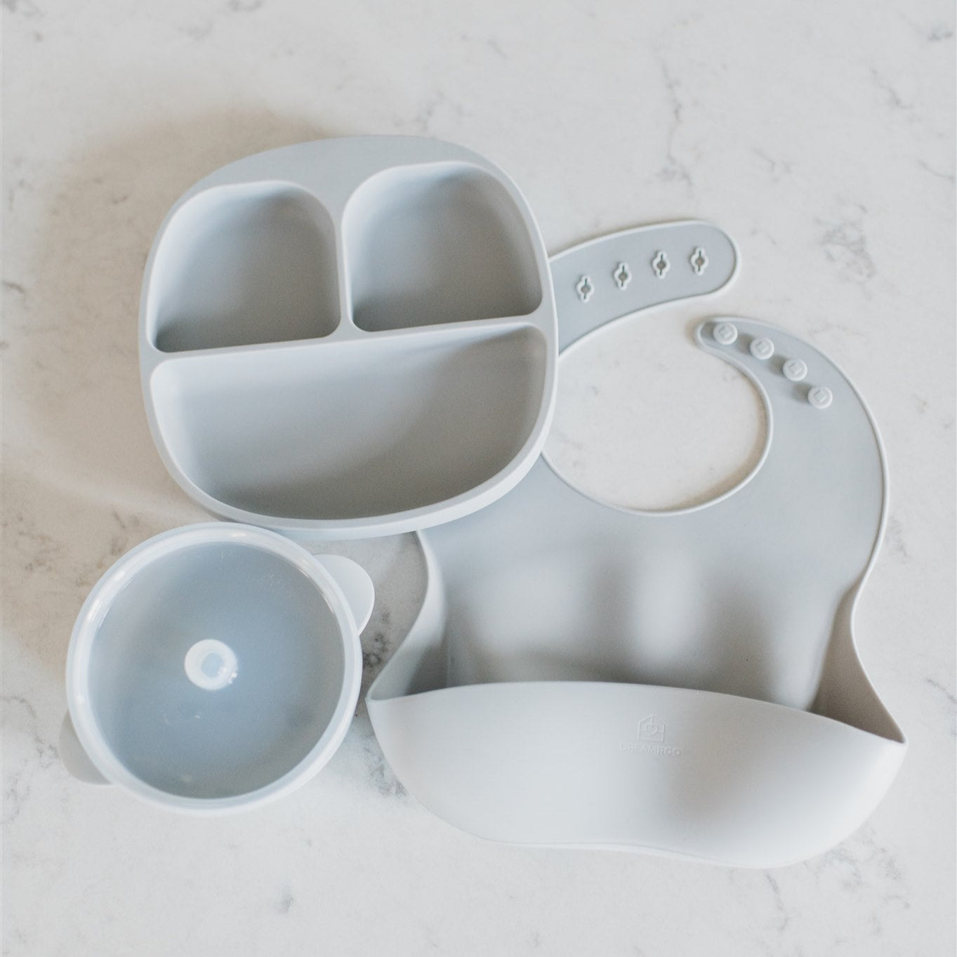 Baby Feeding Set | Suction Plate, Bowl & Silicone Bib