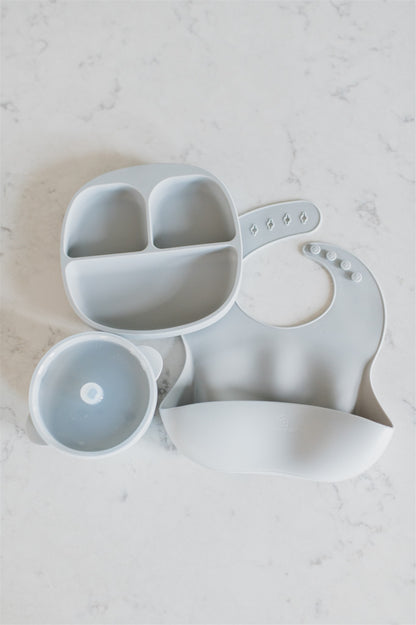 Baby Feeding Set | Suction Plate, Bowl & Silicone Bib