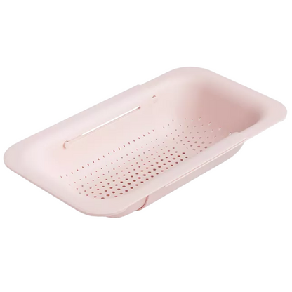 Dish Rack Drainer Washing Basket (Pink)
